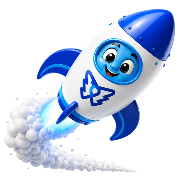 DelosWeb rocket flying beside local business website benefits
