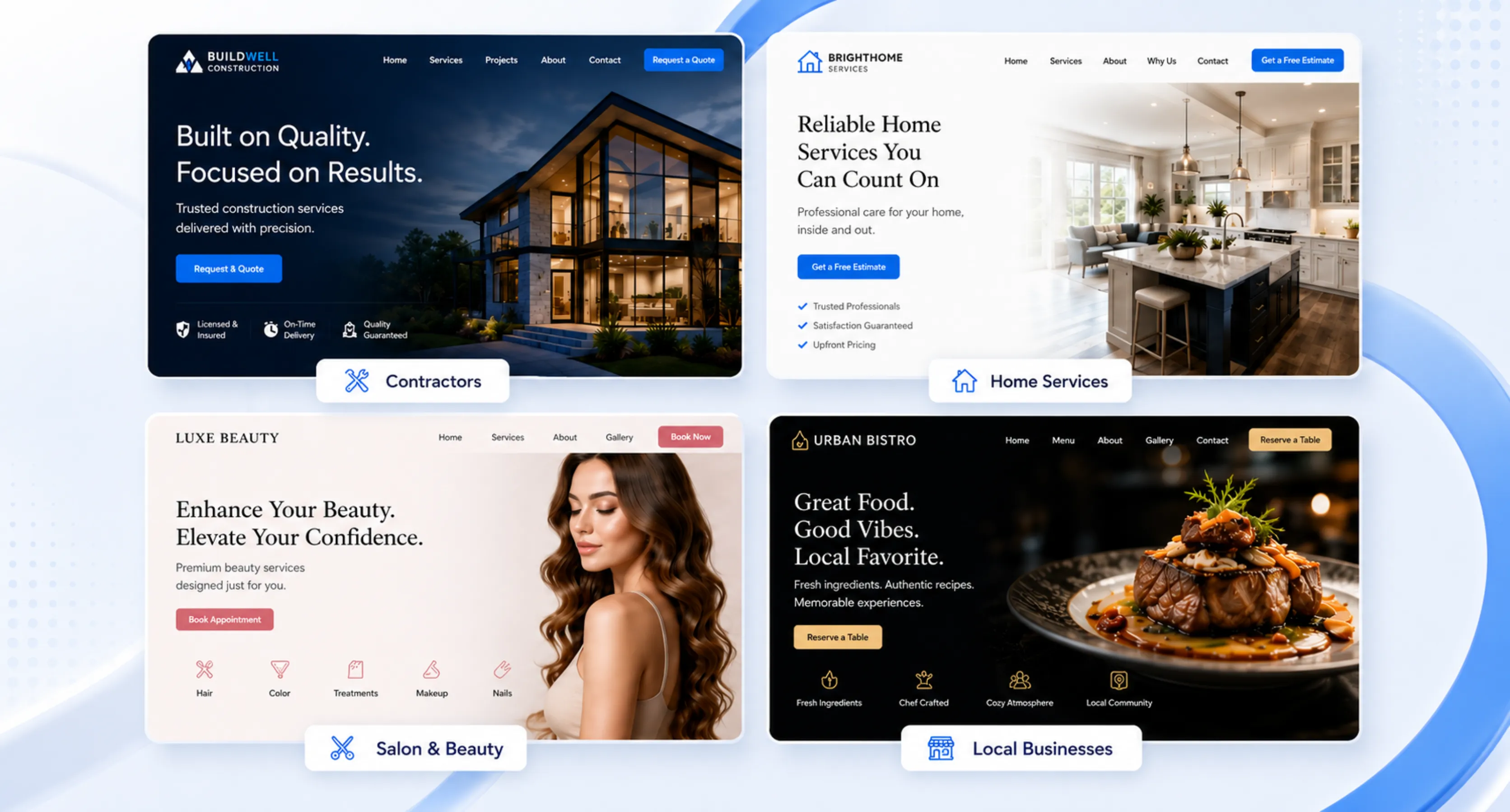 DelosWeb websites for local service businesses